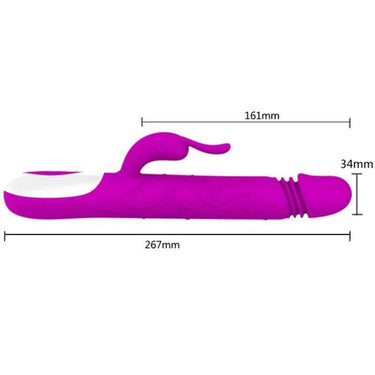 Vibratore Adrian in silicone con vibrazioni potenti e funzioni multifunzionali